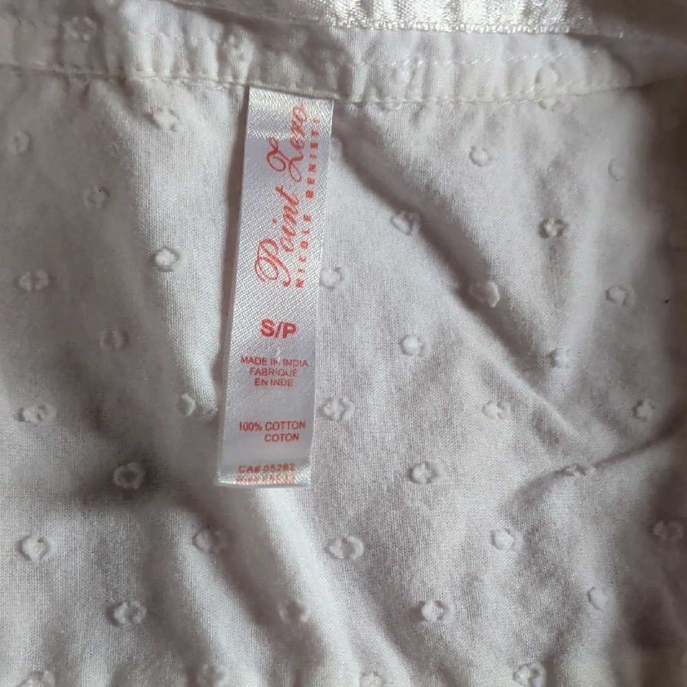 Point Zero Ivory Floral Embossed Blouse